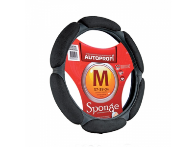 Оплётка руля замша (6 подушечек) (черный) (М) от Autoprofi Оплётка руля замша (6 подушечек) (черный) (М)