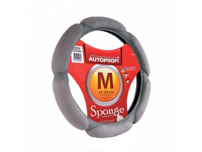 Оплётка руля замша (6 подушечек) (св.серая) (М) от Autoprofi Оплётка руля замша (6 подушечек) (св.серая) (М)