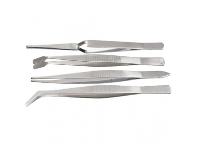 Набор пинцетов из нержавеющей стали, 4 шт.// SPARTA