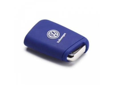 Силиконовый чехол для ключа Volkswagen Key Cover, Golf 7 (MQB), Blue